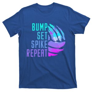 Bump Set Spike Repeat Volleyball Lover Athlete Sports Funny Gift T-Shirt