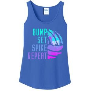 Bump Set Spike Repeat Volleyball Lover Athlete Sports Funny Gift Ladies Essential Tank