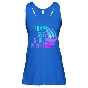 Bump Set Spike Repeat Volleyball Lover Athlete Sports Funny Gift Ladies Essential Flowy Tank