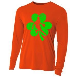 Basketball Sports St Patrick's Day Retro Shamrock Irish Gift Cooling Performance Long Sleeve Crew