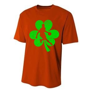 Basketball Sports St Patrick's Day Retro Shamrock Irish Gift Performance Sprint T-Shirt