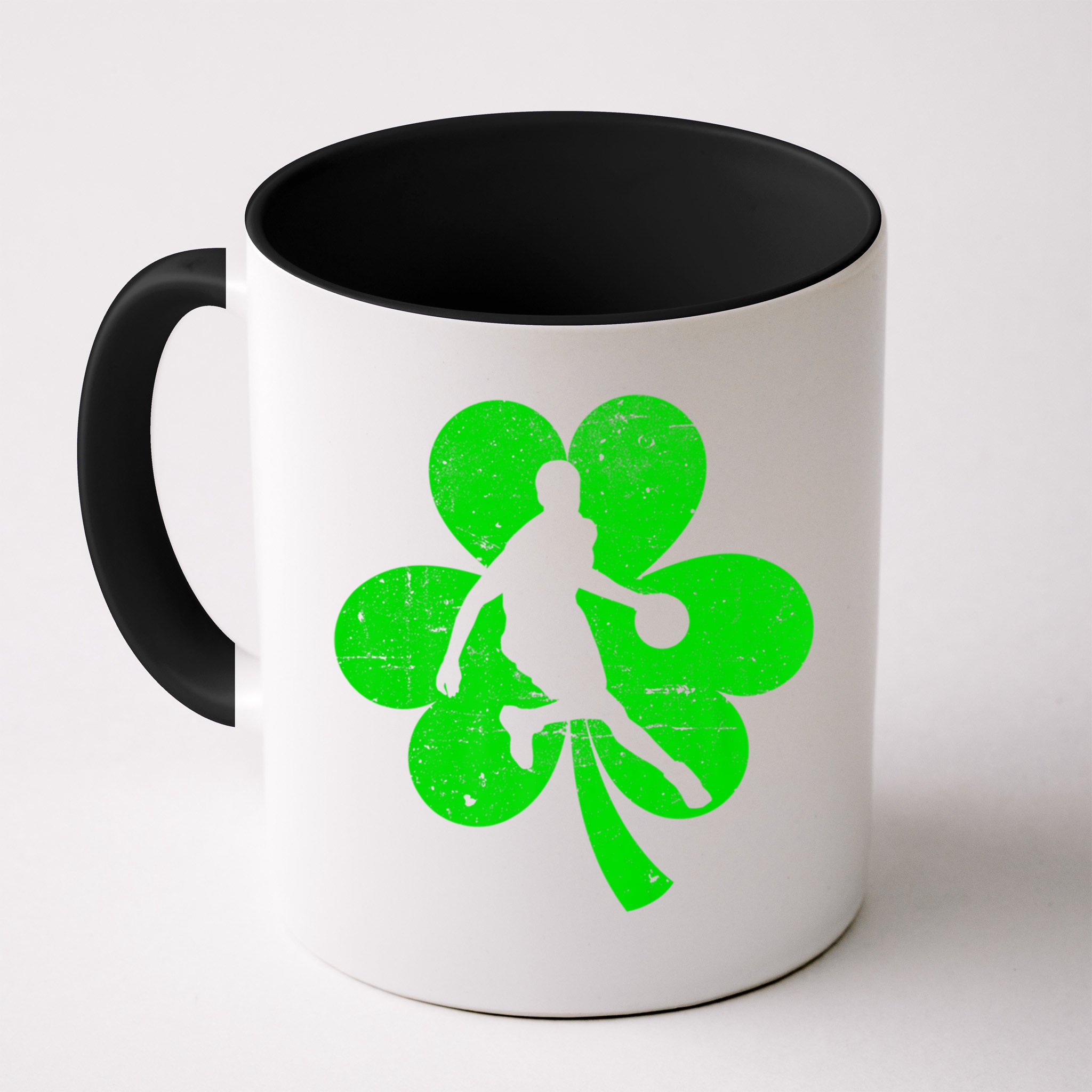 Basketball Sports St Patrick's Day Retro Shamrock Irish Gift Mug