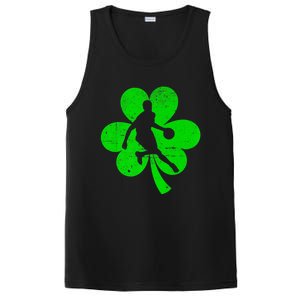 Basketball Sports St Patrick's Day Retro Shamrock Irish Gift PosiCharge Competitor Tank