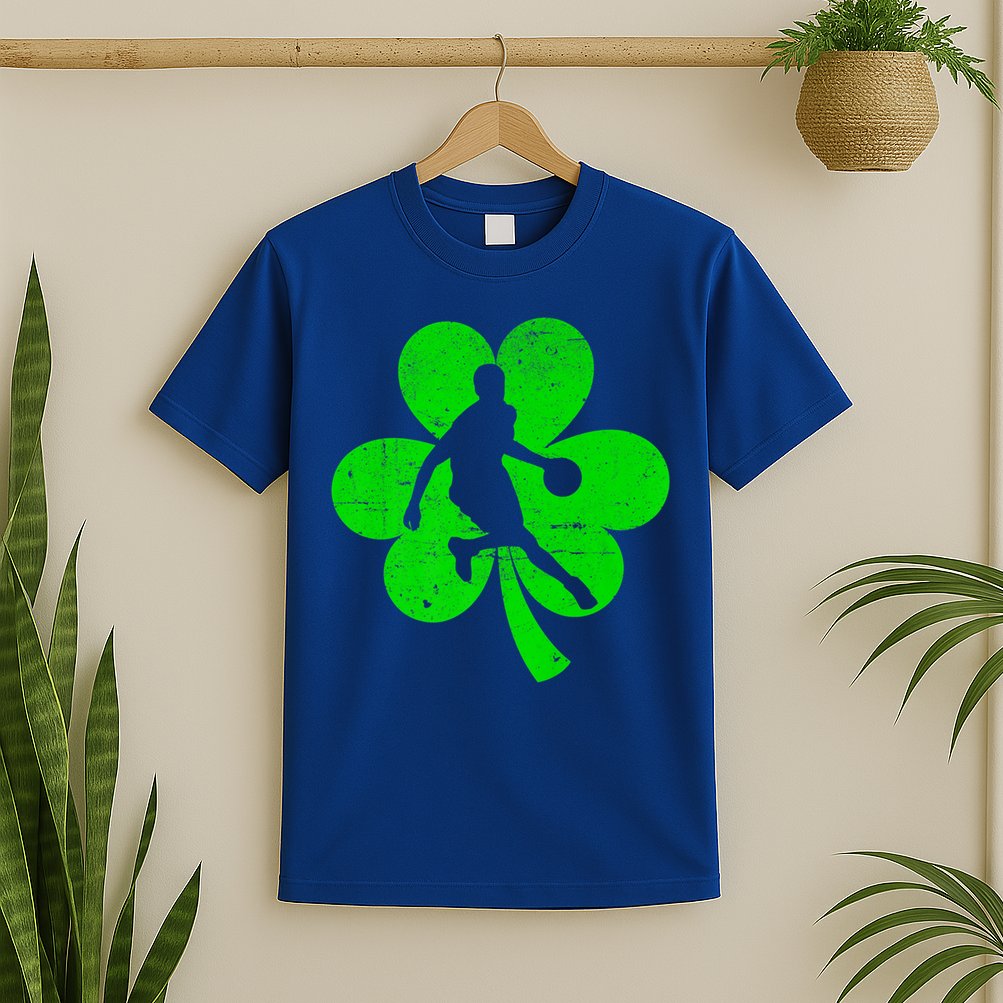 Basketball Sports St Patrick's Day Retro Shamrock Irish Gift T-Shirt