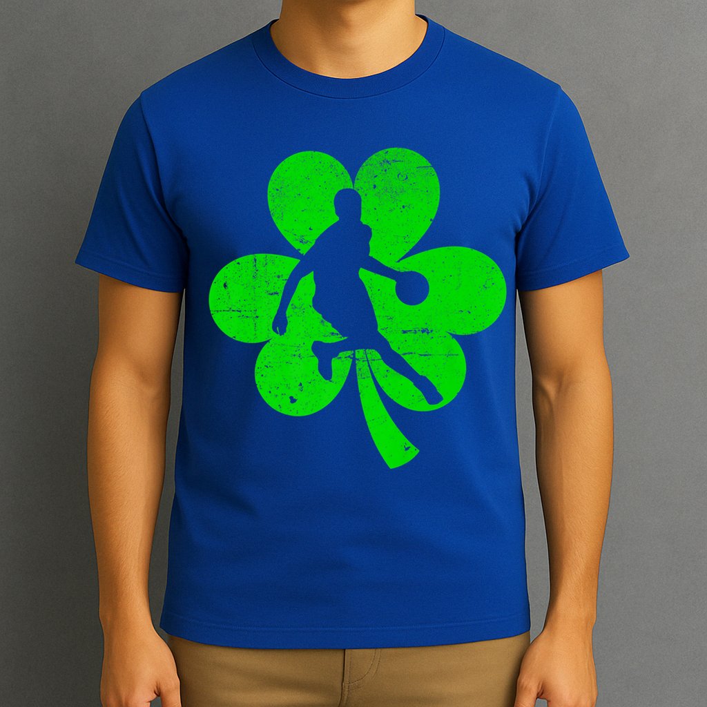 Basketball Sports St Patrick's Day Retro Shamrock Irish Gift T-Shirt
