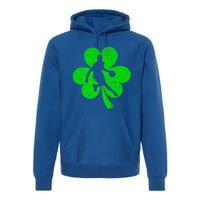 Basketball Sports St Patrick's Day Retro Shamrock Irish Gift Premium Hoodie