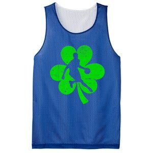 Basketball Sports St Patrick's Day Retro Shamrock Irish Gift Mesh Reversible Basketball Jersey Tank