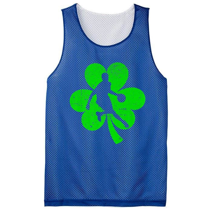 Basketball Sports St Patrick's Day Retro Shamrock Irish Gift Mesh Reversible Basketball Jersey Tank