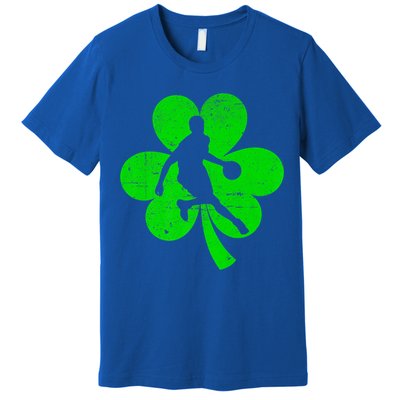 Basketball Sports St Patrick's Day Retro Shamrock Irish Gift Premium T-Shirt