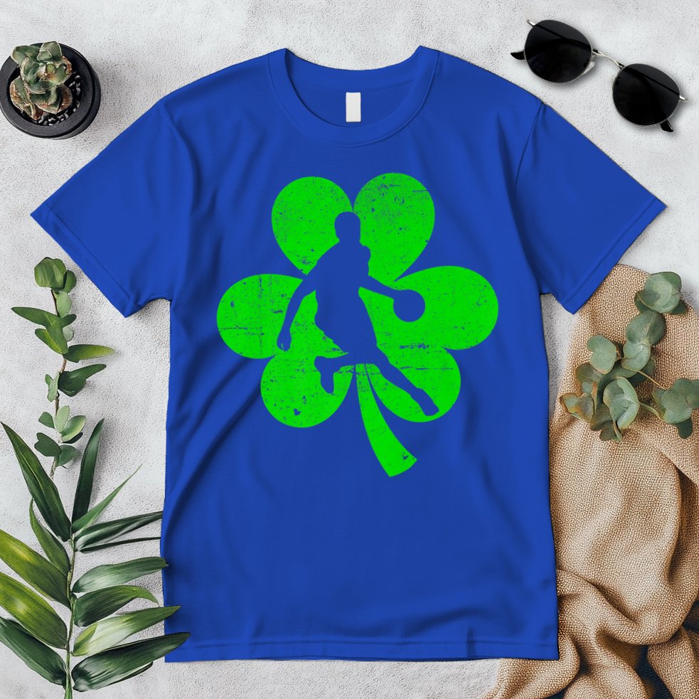 Basketball Sports St Patrick's Day Retro Shamrock Irish Gift Premium T-Shirt