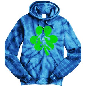 Basketball Sports St Patrick's Day Retro Shamrock Irish Gift Tie Dye Hoodie