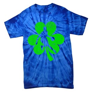 Basketball Sports St Patrick's Day Retro Shamrock Irish Gift Tie-Dye T-Shirt