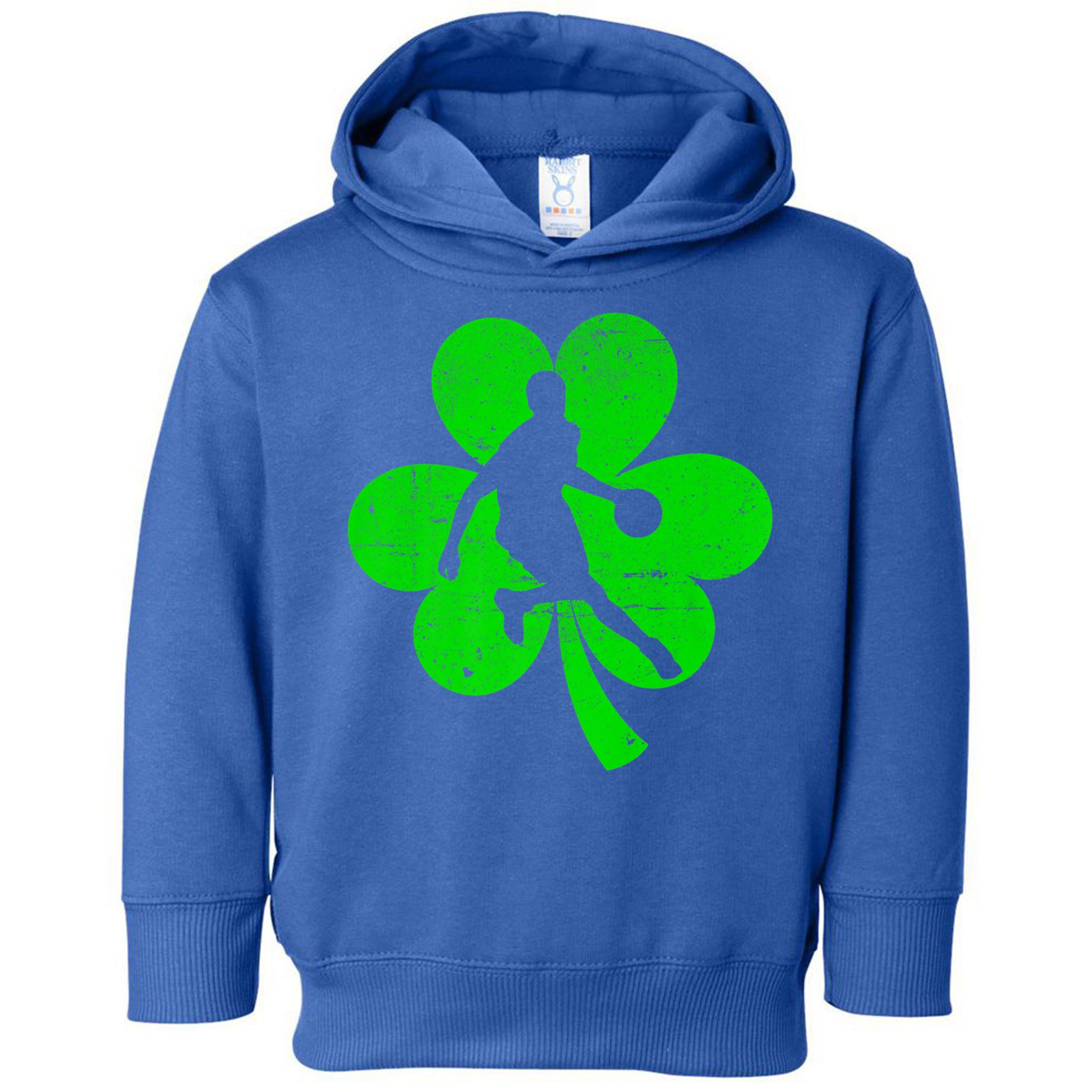 Basketball Sports St Patrick's Day Retro Shamrock Irish Gift Toddler Hoodie