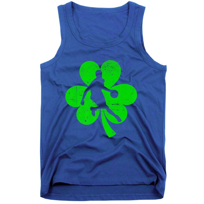 Basketball Sports St Patrick's Day Retro Shamrock Irish Gift Tank Top