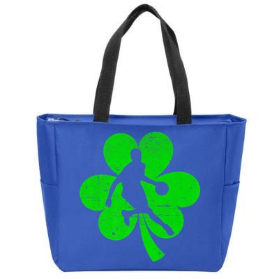Basketball Sports St Patrick's Day Retro Shamrock Irish Gift Zip Tote Bag