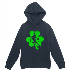 Basketball Sports St Patrick's Day Retro Shamrock Irish Gift Urban Pullover Hoodie