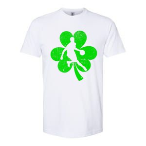 Basketball Sports St Patrick's Day Retro Shamrock Irish Gift Softstyle CVC T-Shirt