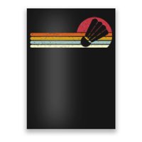 Badminton Shuttlecock Sunset Distressed Poster