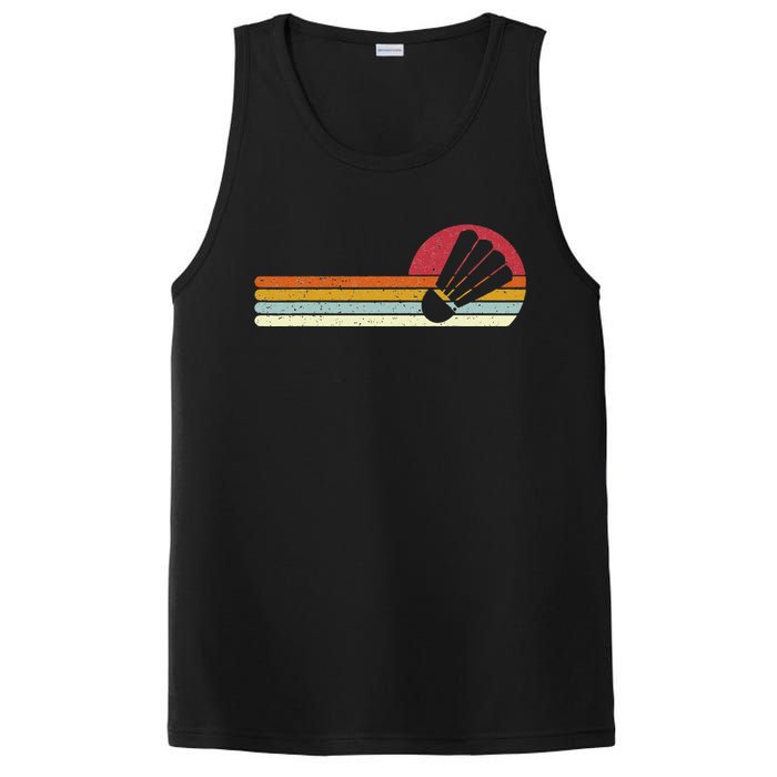 Badminton Shuttlecock Sunset Distressed PosiCharge Competitor Tank