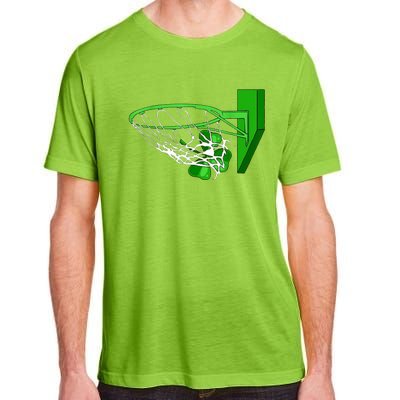 Basketball Shamrock St Patricks Day Sport Irish Clover Adult ChromaSoft Performance T-Shirt