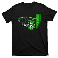 Basketball Shamrock St Patricks Day Sport Irish Clover T-Shirt