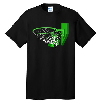 Basketball Shamrock St Patricks Day Sport Irish Clover Tall T-Shirt