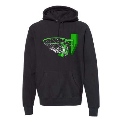 Basketball Shamrock St Patricks Day Sport Irish Clover Premium Hoodie