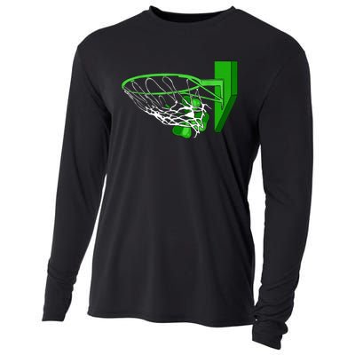 Basketball Shamrock St Patricks Day Sport Irish Clover Cooling Performance Long Sleeve Crew