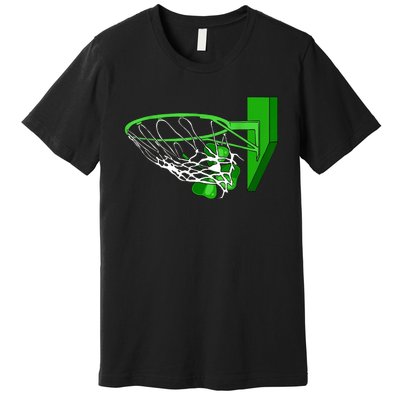 Basketball Shamrock St Patricks Day Sport Irish Clover Premium T-Shirt