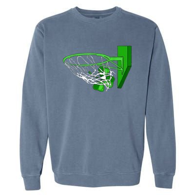 Basketball Shamrock St Patricks Day Sport Irish Clover Garment-Dyed Sweatshirt