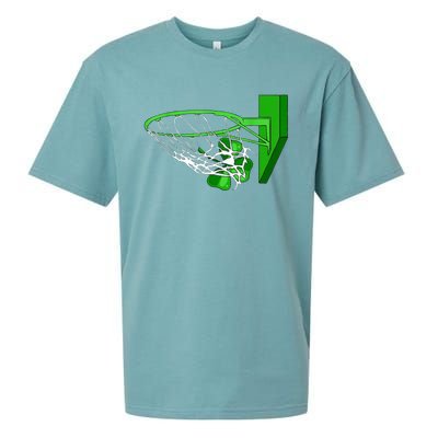 Basketball Shamrock St Patricks Day Sport Irish Clover Sueded Cloud Jersey T-Shirt