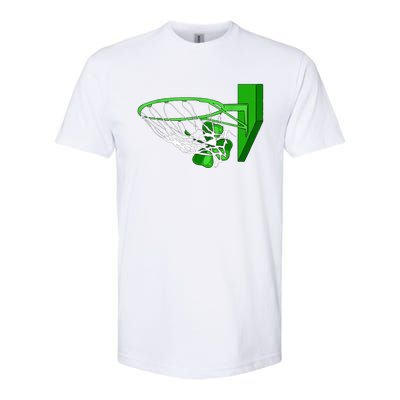 Basketball Shamrock St Patricks Day Sport Irish Clover Softstyle® CVC T-Shirt