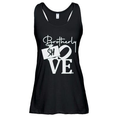 Brotherly Shove Sign Ladies Essential Flowy Tank