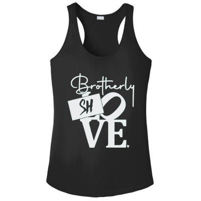 Brotherly Shove Sign Ladies PosiCharge Competitor Racerback Tank