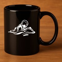 Breaststroke Swimming. Stylized Design For Swimmers 11oz C Handle Ceramic Mug
