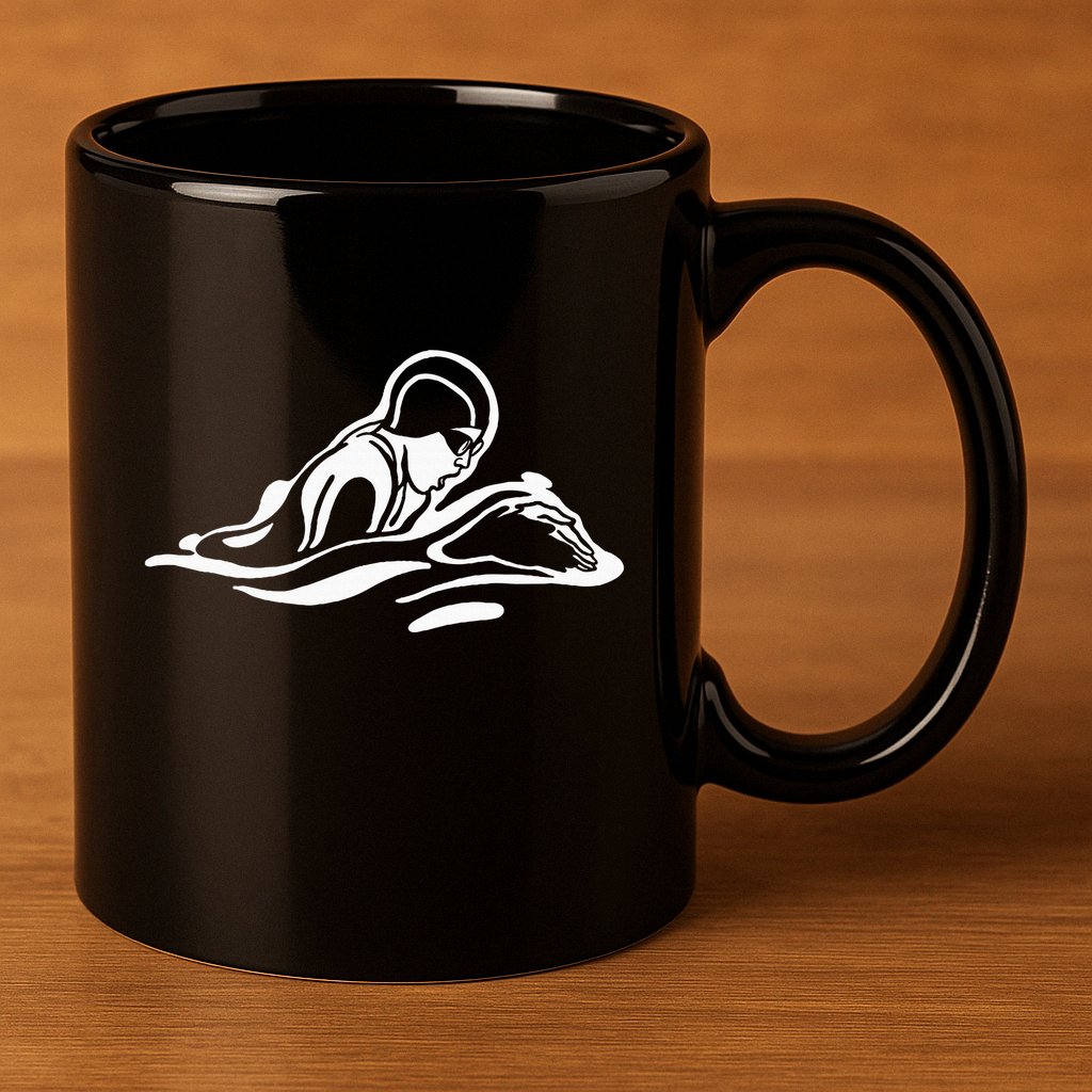 Breaststroke Swimming. Stylized Design For Swimmers 11oz C Handle Ceramic Mug
