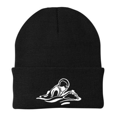 Breaststroke Swimming. Stylized Design For Swimmers Beanie