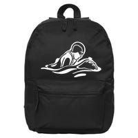 Breaststroke Swimming. Stylized Design For Swimmers 16 in Basic Backpack