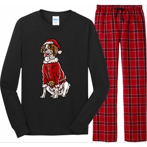 Brittany Spaniel Santa Claus Christmas Dog Merry Woofmas Meaningful Gift Long Sleeve Pajama Set