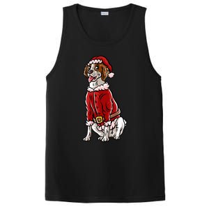 Brittany Spaniel Santa Claus Christmas Dog Merry Woofmas Meaningful Gift PosiCharge Competitor Tank