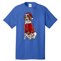 Brittany Spaniel Santa Claus Christmas Dog Merry Woofmas Meaningful Gift Tall T-Shirt