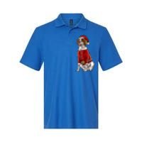 Brittany Spaniel Santa Claus Christmas Dog Merry Woofmas Meaningful Gift Softstyle Adult Sport Polo