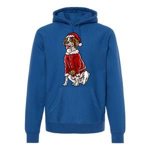 Brittany Spaniel Santa Claus Christmas Dog Merry Woofmas Meaningful Gift Premium Hoodie