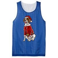 Brittany Spaniel Santa Claus Christmas Dog Merry Woofmas Meaningful Gift Mesh Reversible Basketball Jersey Tank