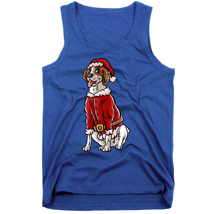 Brittany Spaniel Santa Claus Christmas Dog Merry Woofmas Meaningful Gift Tank Top