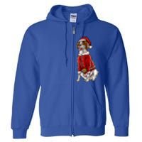 Brittany Spaniel Santa Claus Christmas Dog Merry Woofmas Meaningful Gift Full Zip Hoodie