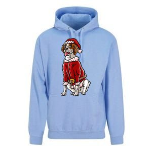 Brittany Spaniel Santa Claus Christmas Dog Merry Woofmas Meaningful Gift Unisex Surf Hoodie