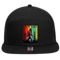 Bigfoot Squatch Shirt Retro Bigfoot 7 Panel Mesh Trucker Snapback Hat