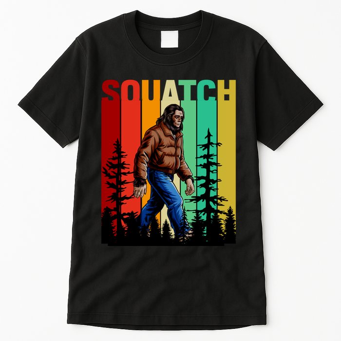 Bigfoot Squatch Shirt Retro Bigfoot Tall T-Shirt