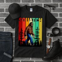 Bigfoot Squatch Shirt Retro Bigfoot Tall T-Shirt